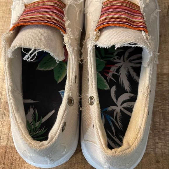 SHENGYAO Womens Canvas Flat Slip On’s - Size 11 - Picture 5 of 6